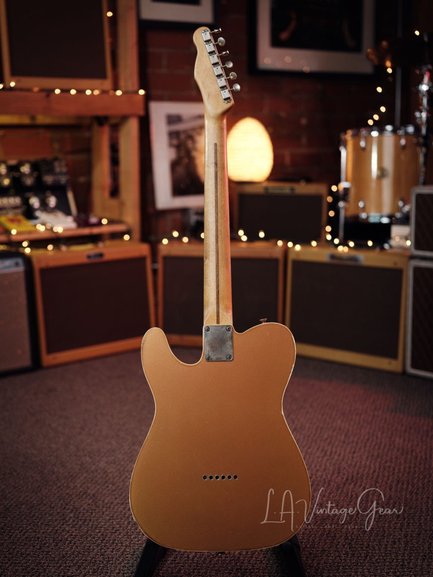 Danocaster Double Bound Single Cut Electric Guitar - in a Faded Out Candy Apple Finish! - Image 6