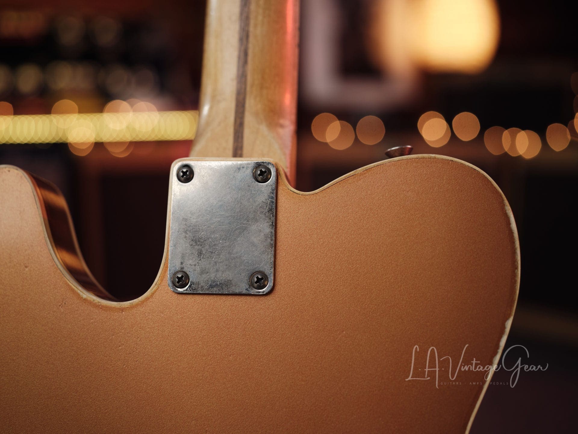 Danocaster Double Bound Single Cut Electric Guitar - in a Faded Out Candy Apple Finish! - Image 7