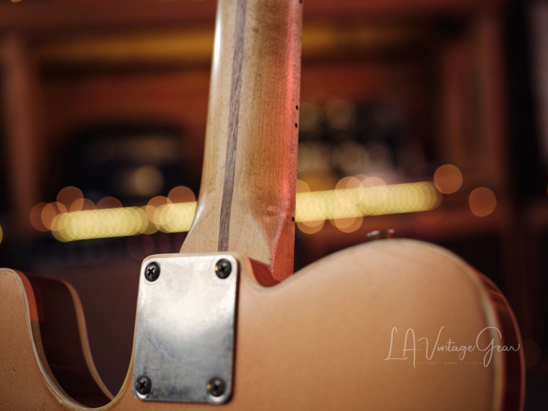 Danocaster Double Bound Single Cut Electric Guitar - in a Faded Out Candy Apple Finish! - Image 11