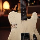 Shabat ‘Lion’ T-Style Electric Guitar – Vintage White Finish – Pine Body and Lollar J Street Pickups!