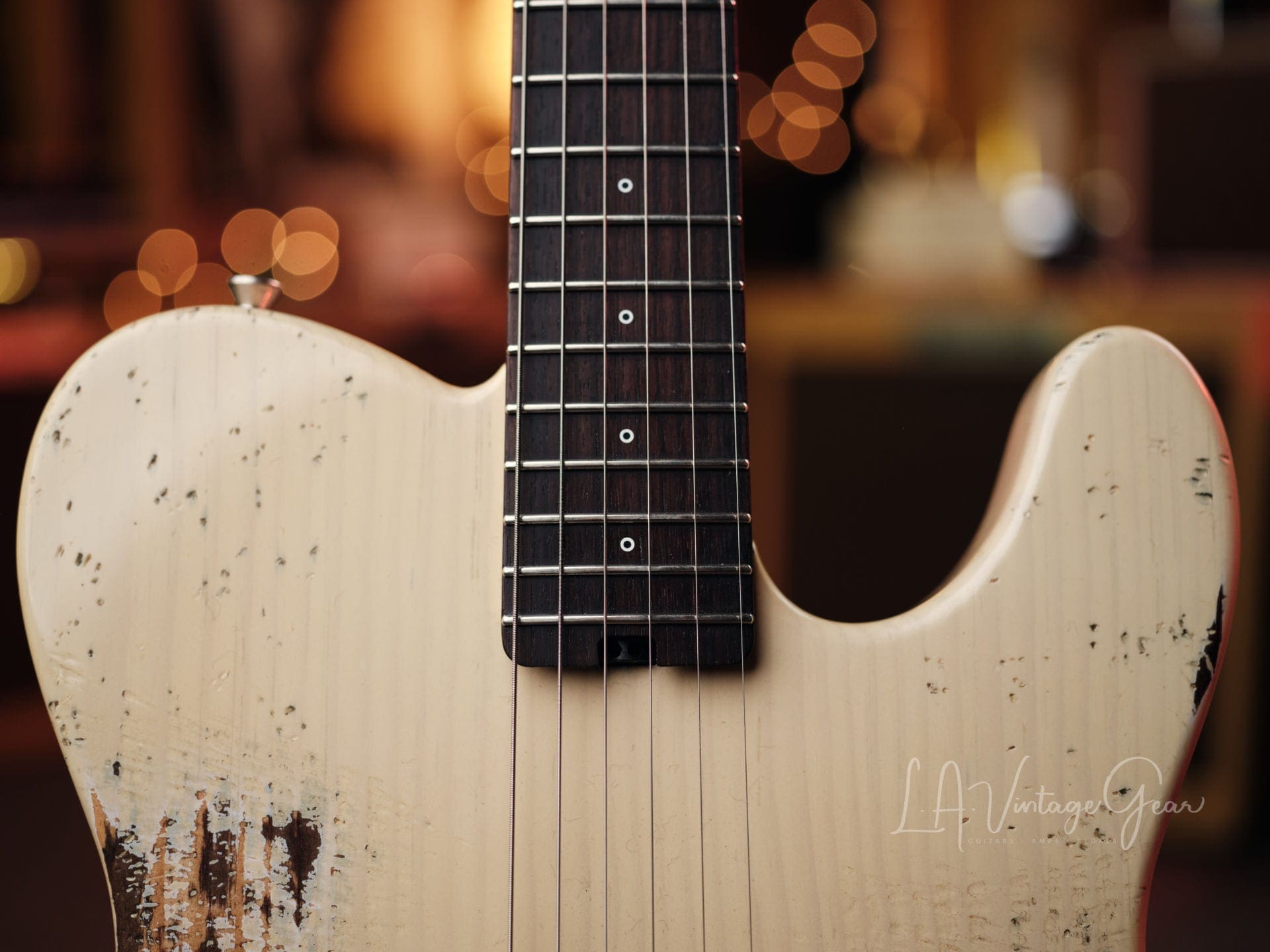 Shabat 'Lion' T-Style Electric Guitar - Vintage White Finish - Pine Body and Lollar J Street Pickups! - Image 9