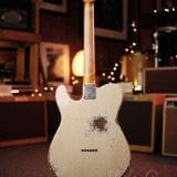 Shabat ‘Lion’ T-Style Electric Guitar – Vintage White Finish – Pine Body and Lollar J Street Pickups!
