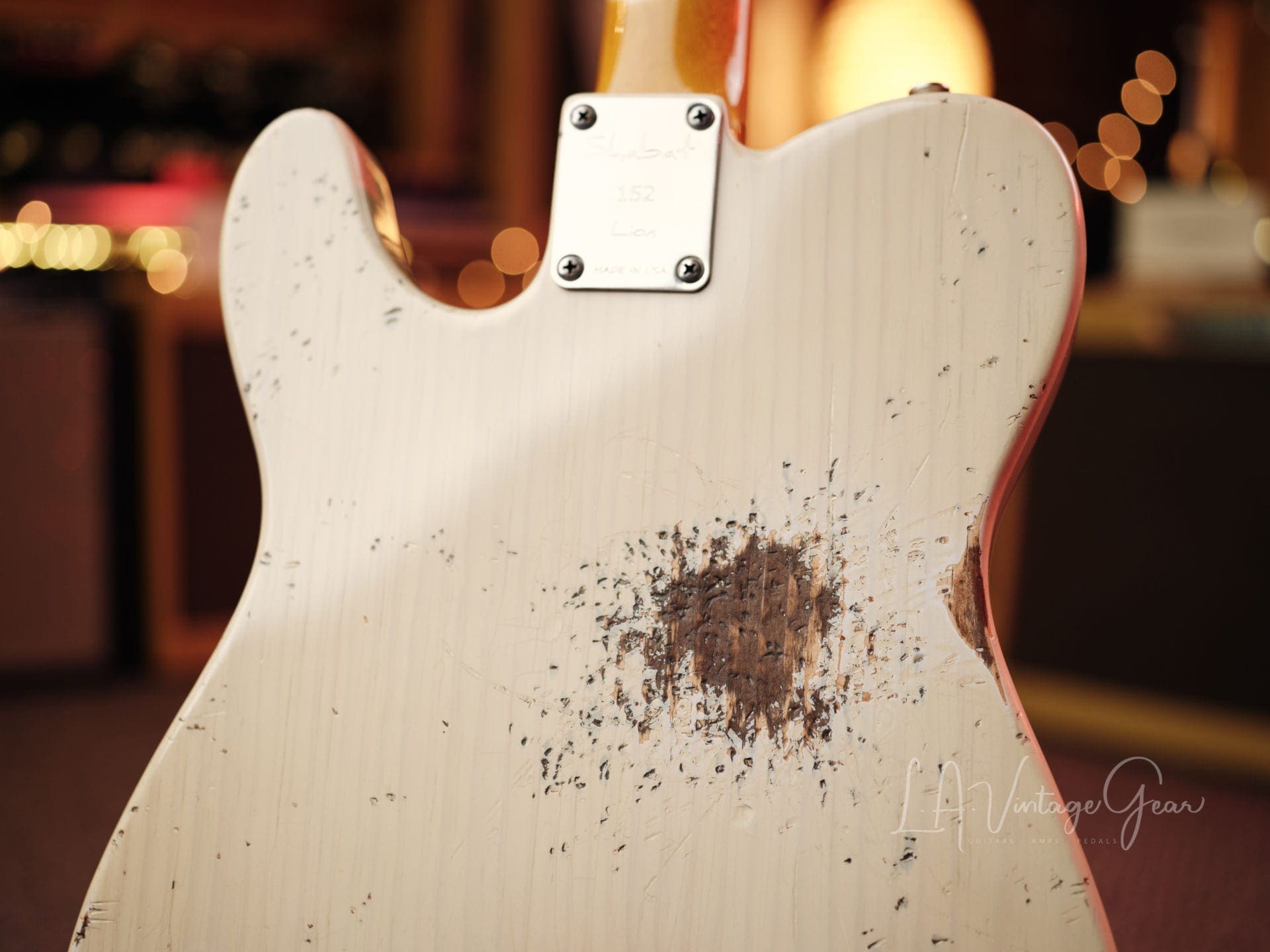 Shabat 'Lion' T-Style Electric Guitar - Vintage White Finish - Pine Body and Lollar J Street Pickups! - Image 13