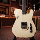 Shabat ‘Lion’ T-Style Electric Guitar – Vintage White Finish – Pine Body and Lollar J Street Pickups!