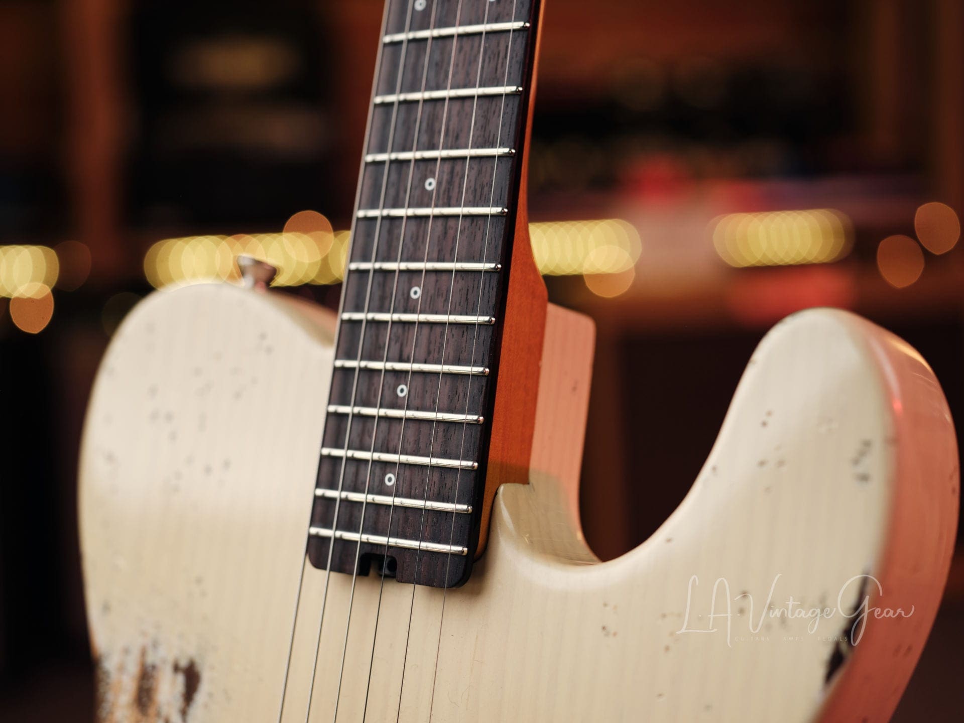 Shabat 'Lion' T-Style Electric Guitar - Vintage White Finish - Pine Body and Lollar J Street Pickups! - Image 8