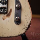 Shabat ‘Lion’ T-Style Electric Guitar – Vintage White Finish – Pine Body and Lollar J Street Pickups!