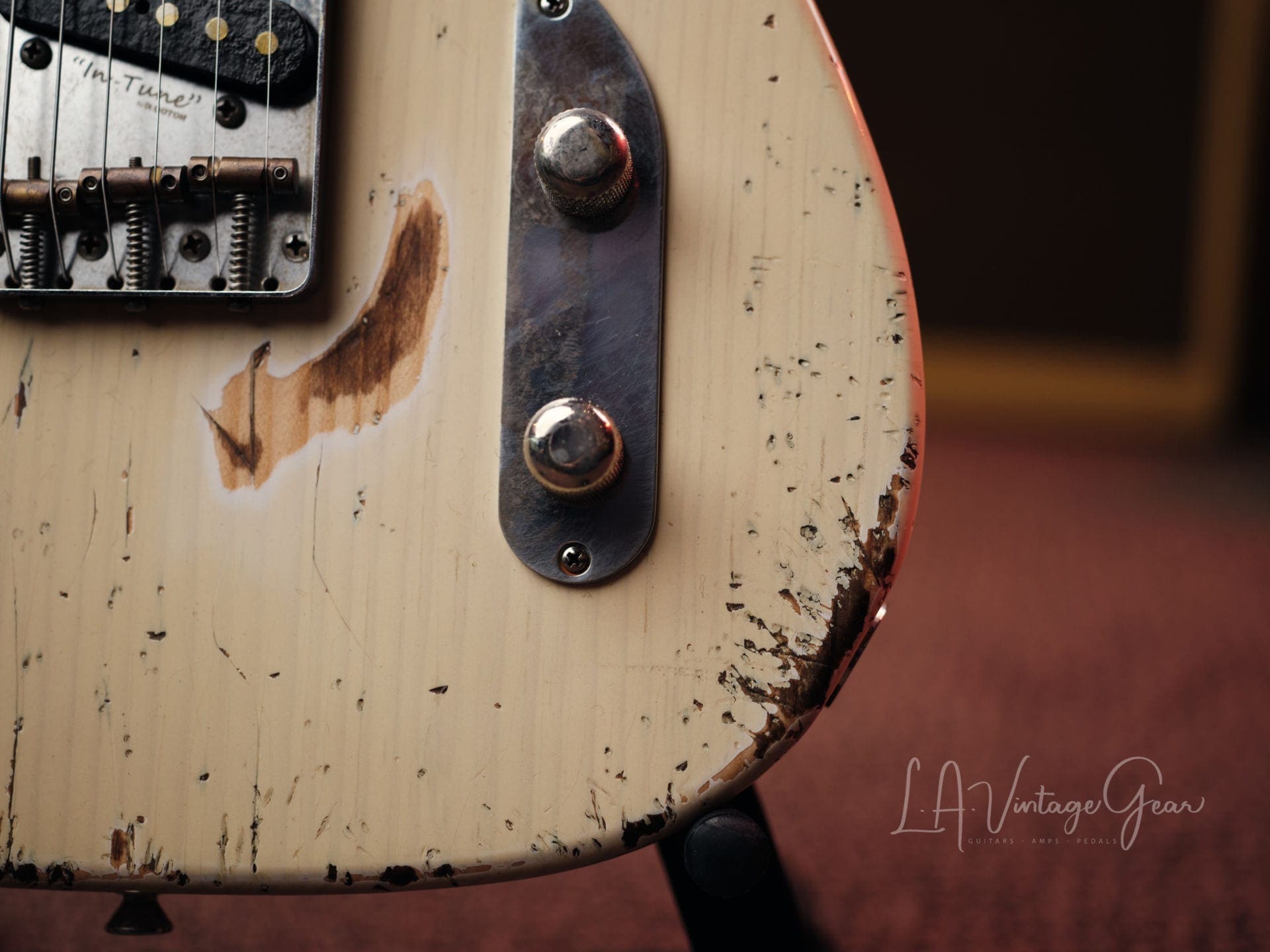 Shabat 'Lion' T-Style Electric Guitar - Vintage White Finish - Pine Body and Lollar J Street Pickups! - Image 7