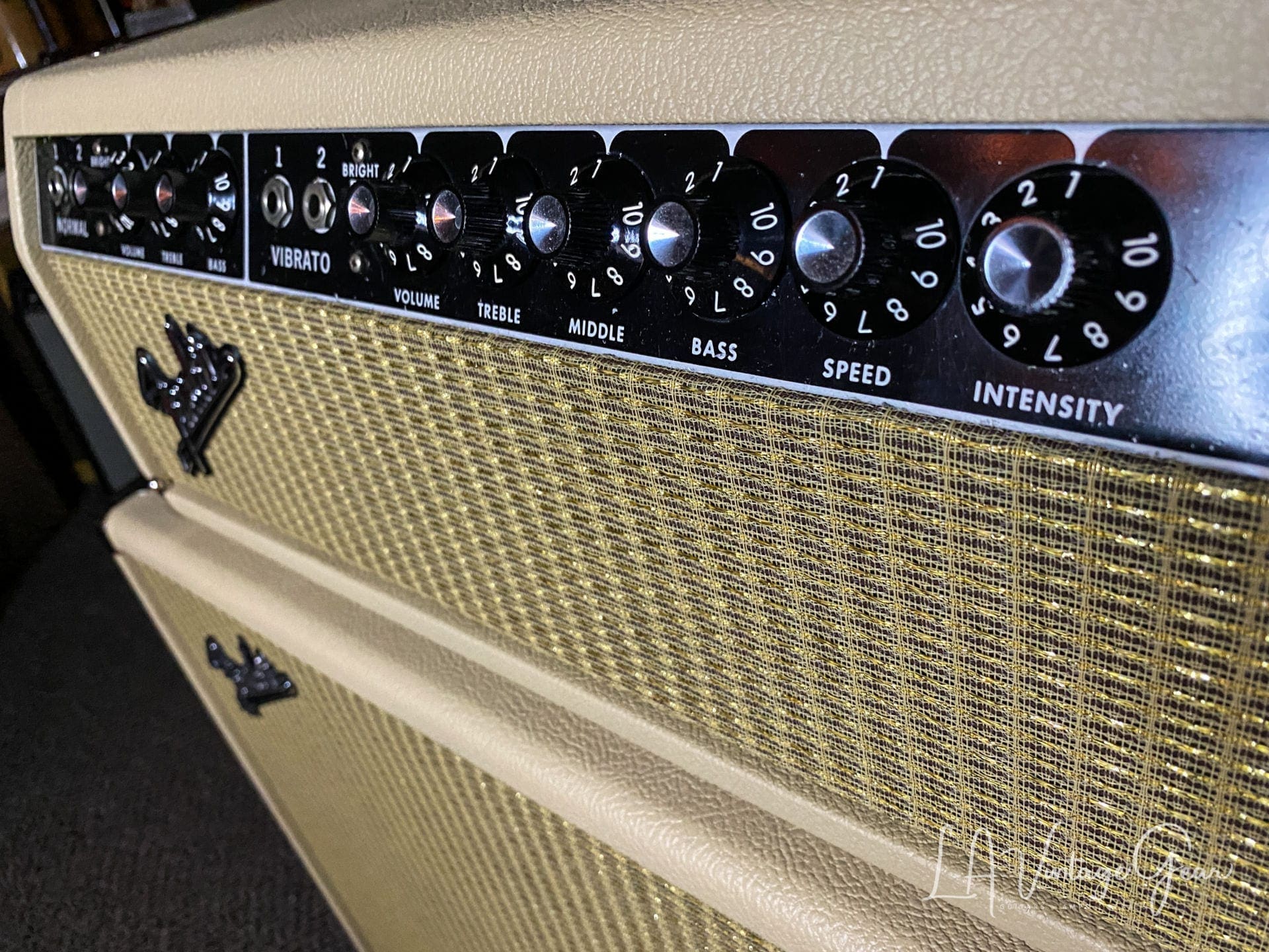 Fender 1963 Blonde Showman Head & 1x12 Cab with Lansing Speaker & Tone Ring - Image 6