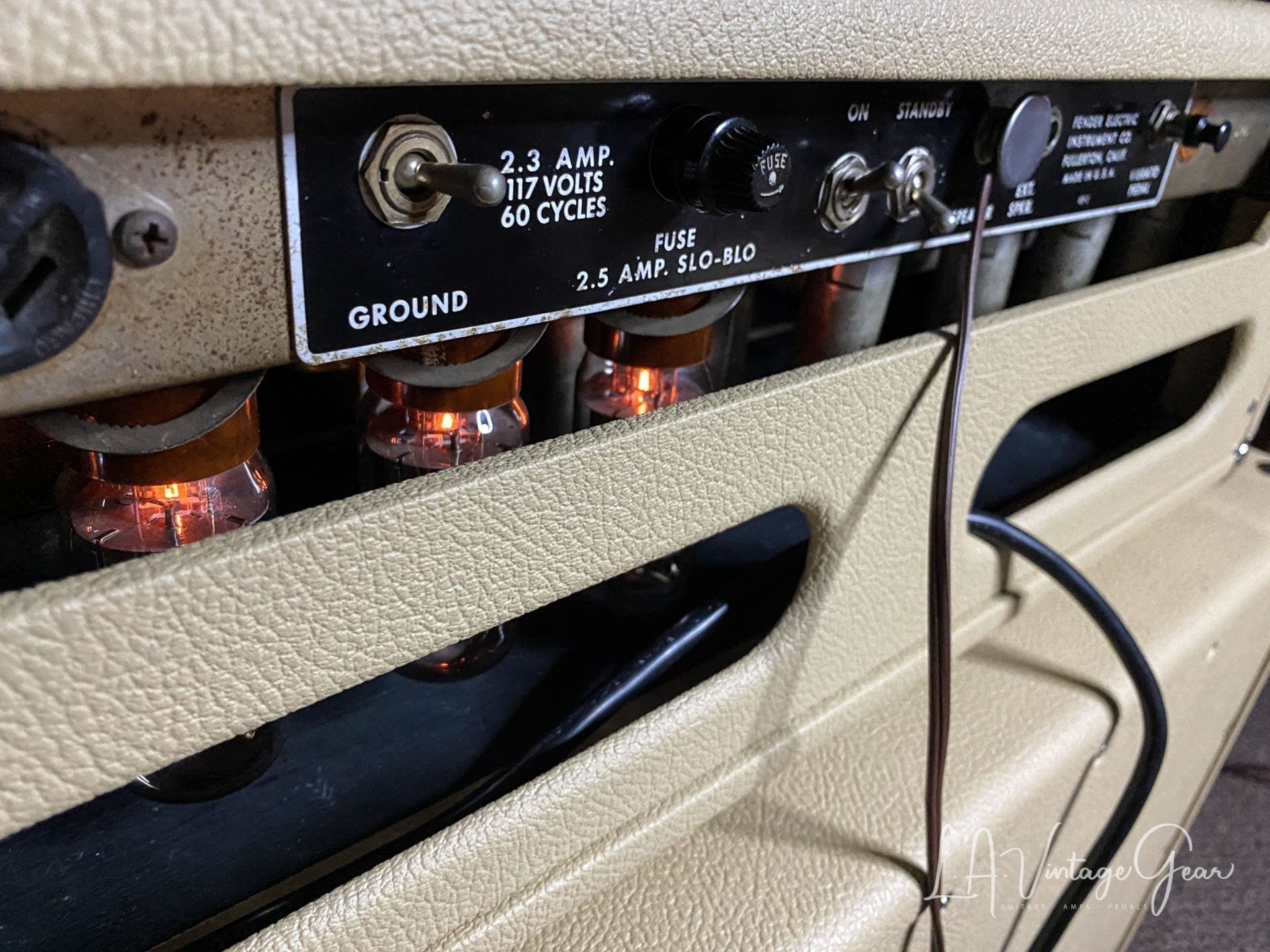 Fender 1963 Blonde Showman Head & 1x12 Cab with Lansing Speaker & Tone Ring - Image 8