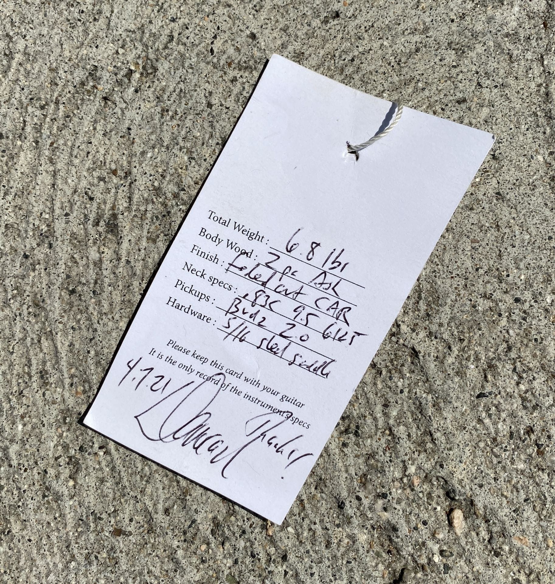 Danocaster Double Bound Single Cut Electric Guitar - in a Faded Out Candy Apple Finish! - Image 12