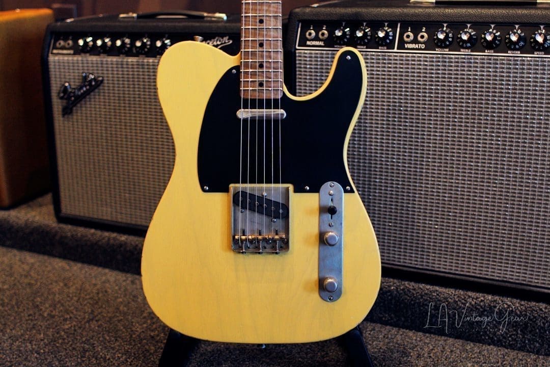 Xotic XTC-1 T-Style Lightly Relic'd Electric Guitar-Butterscotch Blackguard-Roasted Flame Maple Neck #2331 - Image 2