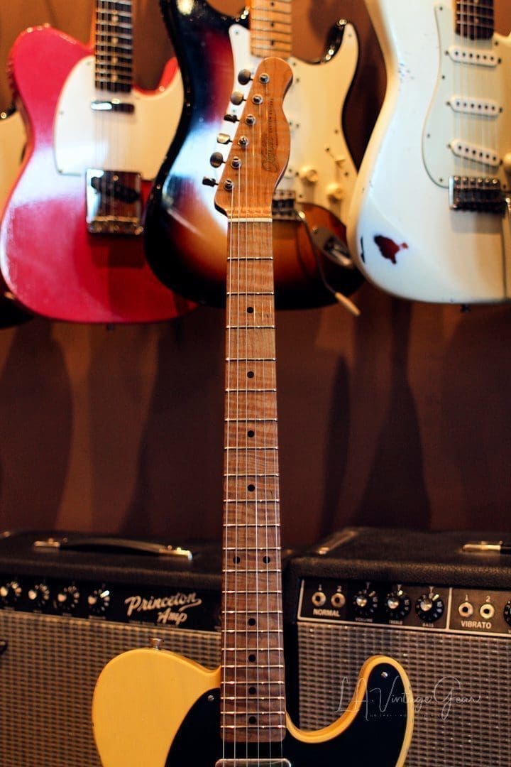 Xotic XTC-1 T-Style Lightly Relic'd Electric Guitar-Butterscotch Blackguard-Roasted Flame Maple Neck #2331 - Image 5