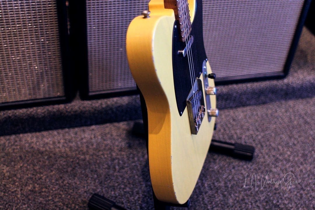 Xotic XTC-1 T-Style Lightly Relic'd Electric Guitar-Butterscotch Blackguard-Roasted Flame Maple Neck #2331 - Image 7