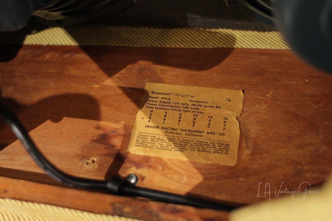 Fender 1959 Tweed Bassman 5F6-A Circuit - The Holy Grail of Amps! - Great Example of a 59" Bassman ! - Image 20