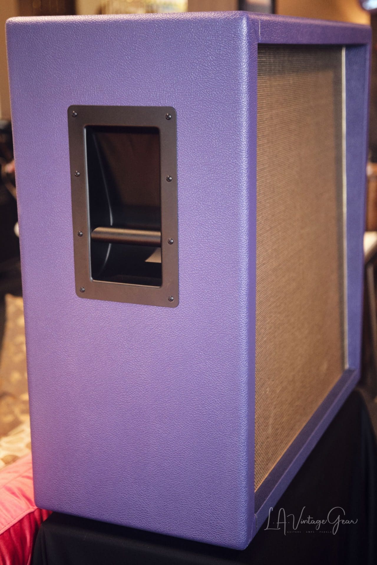 Kerry Wright Tribute Series 4 x 12 Guitar Speaker Cabinet - in Purple Tolex - Unloaded - Image 2