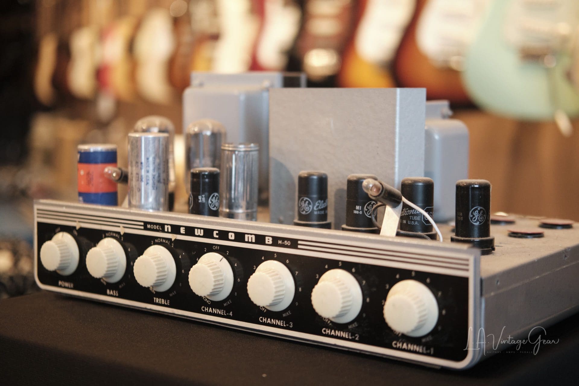 Newcomb H-50 Guitar Amp Head - 50 Watt Vintage Tube Amp PA Conversion with 6L6 Tubes! - Image 4