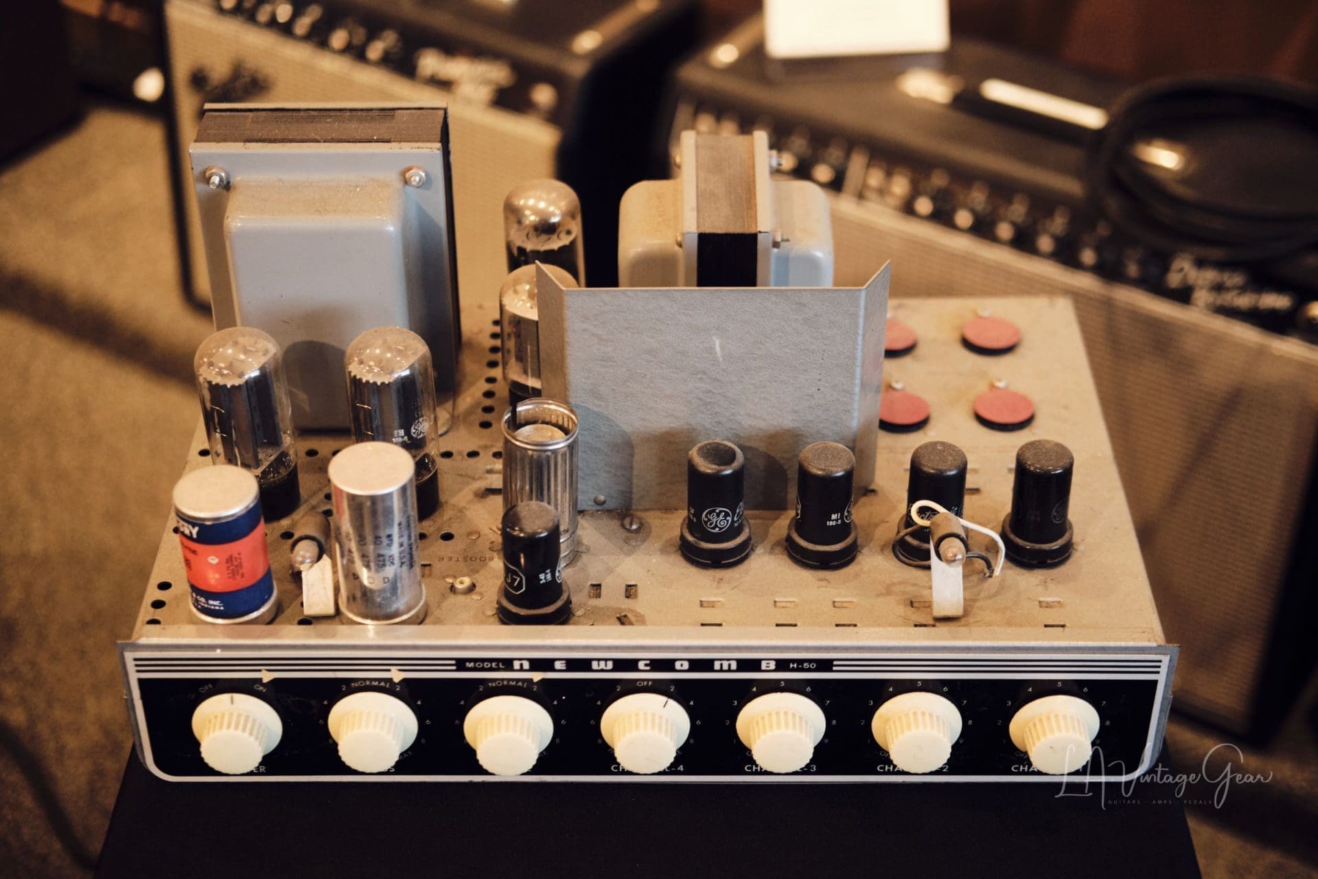 Newcomb H-50 Guitar Amp Head - 50 Watt Vintage Tube Amp PA Conversion with 6L6 Tubes! - Image 6