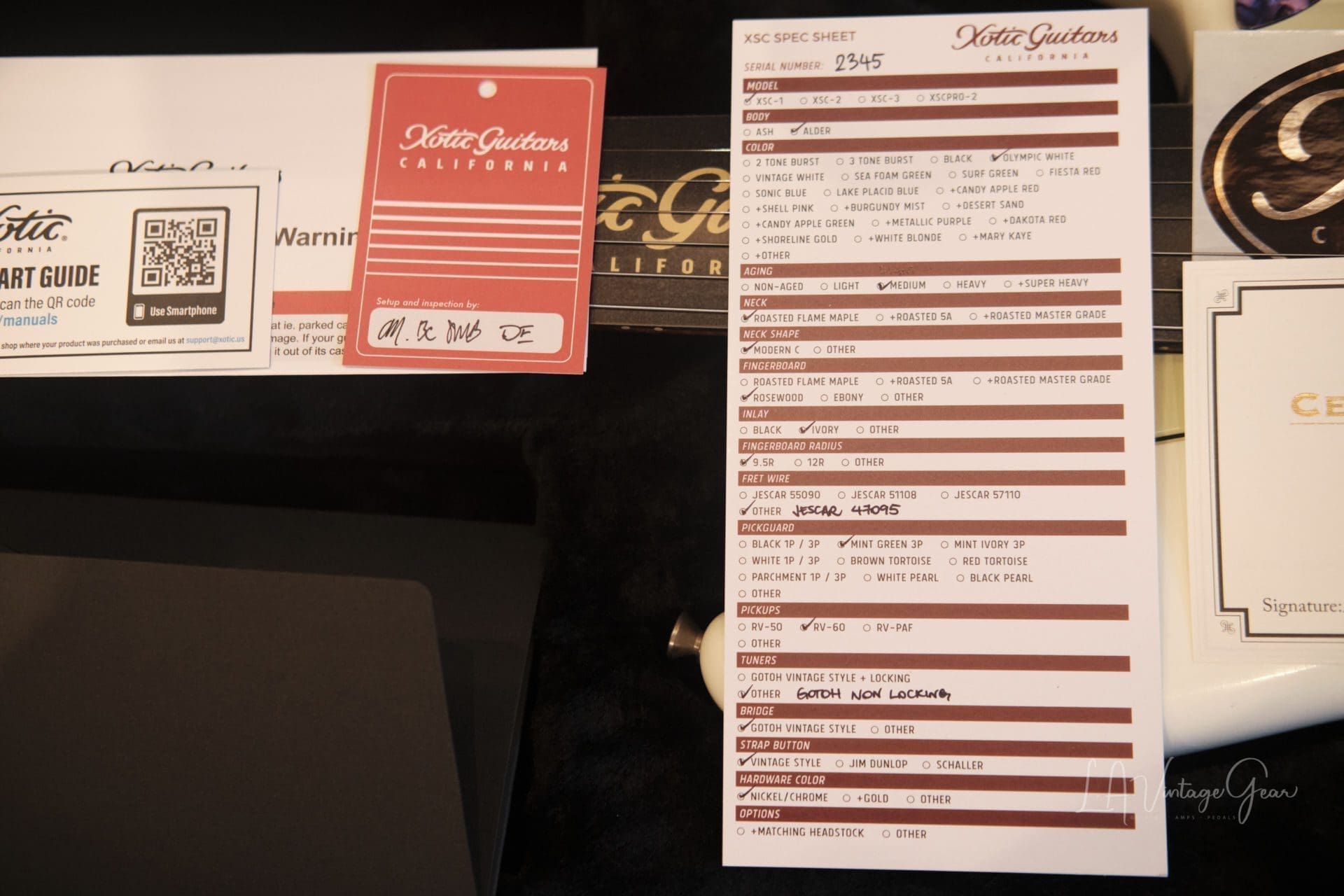 Xotic XSC1 S-Style Electric Guitar - Olympic White Finish #2345 - Image 18