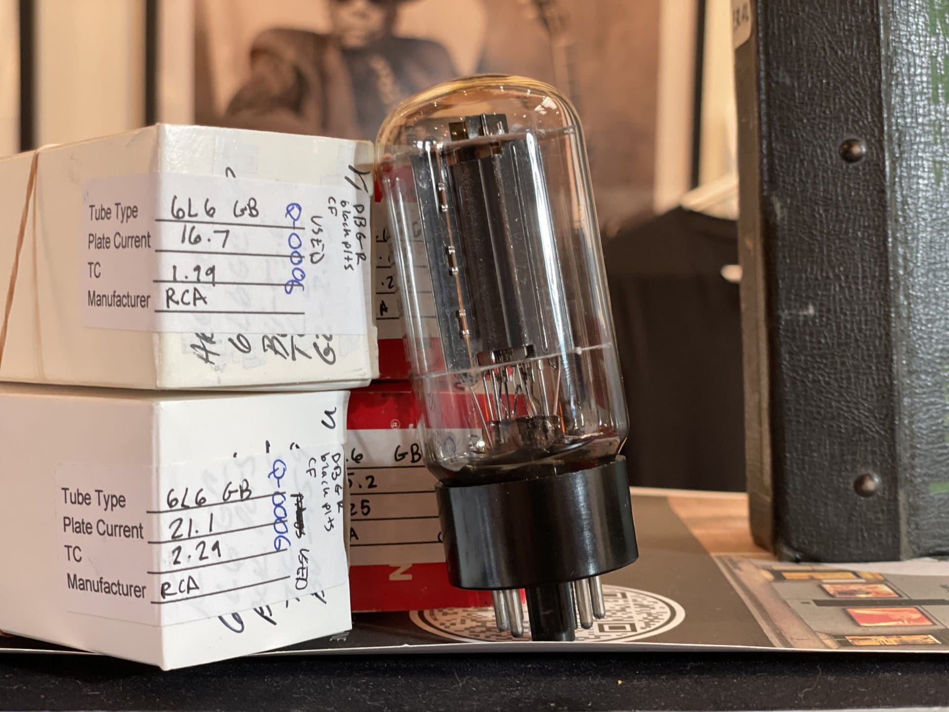 RCA 6L6GB Blackplate Matched Quad 50’s Era-6LQ-0006-Vintage Tubes Fully tested and rated by our team