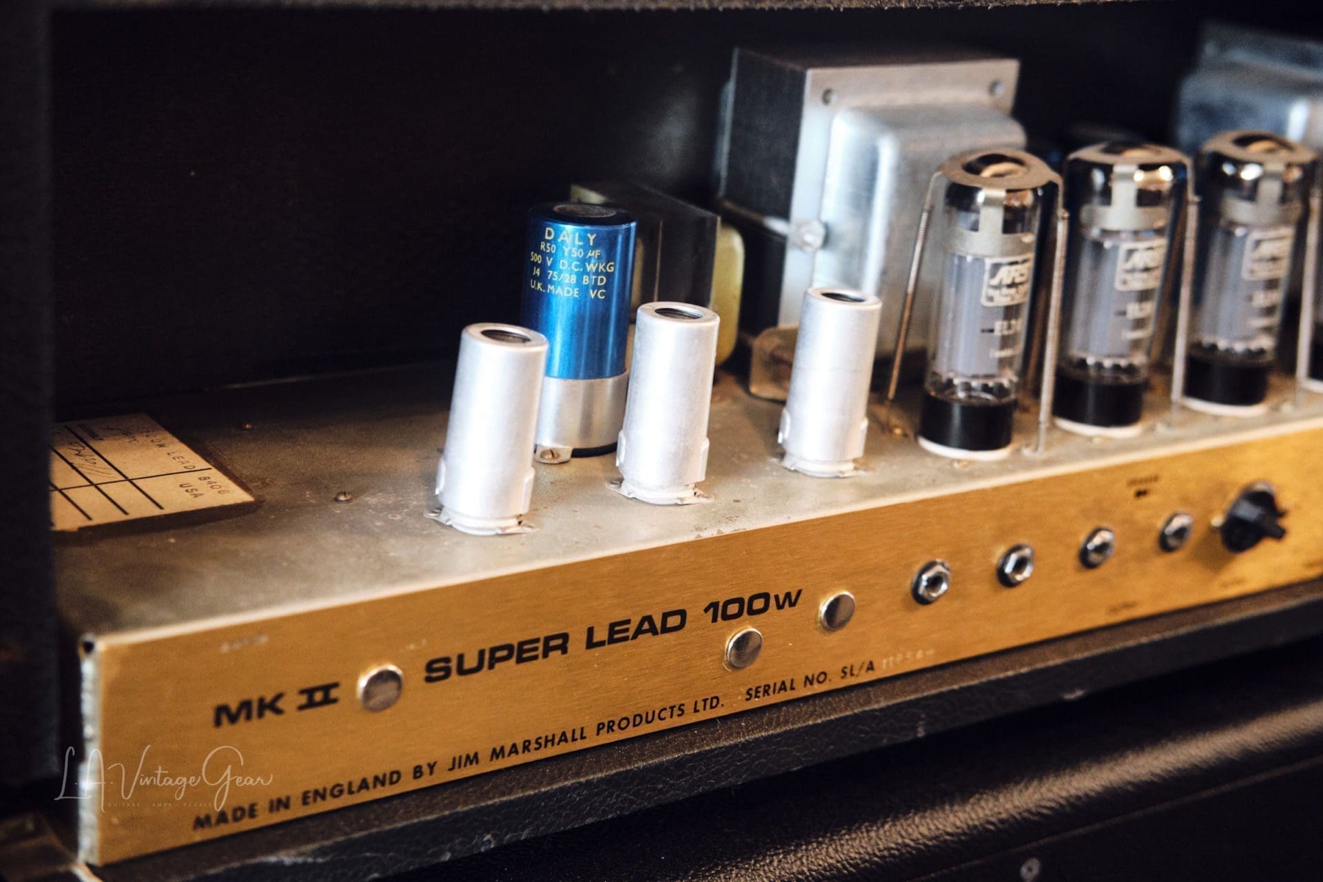 Marshall 1976 MKII Super Lead 100 Amplifier Head - in Black Tolex & All Original! - Image 3