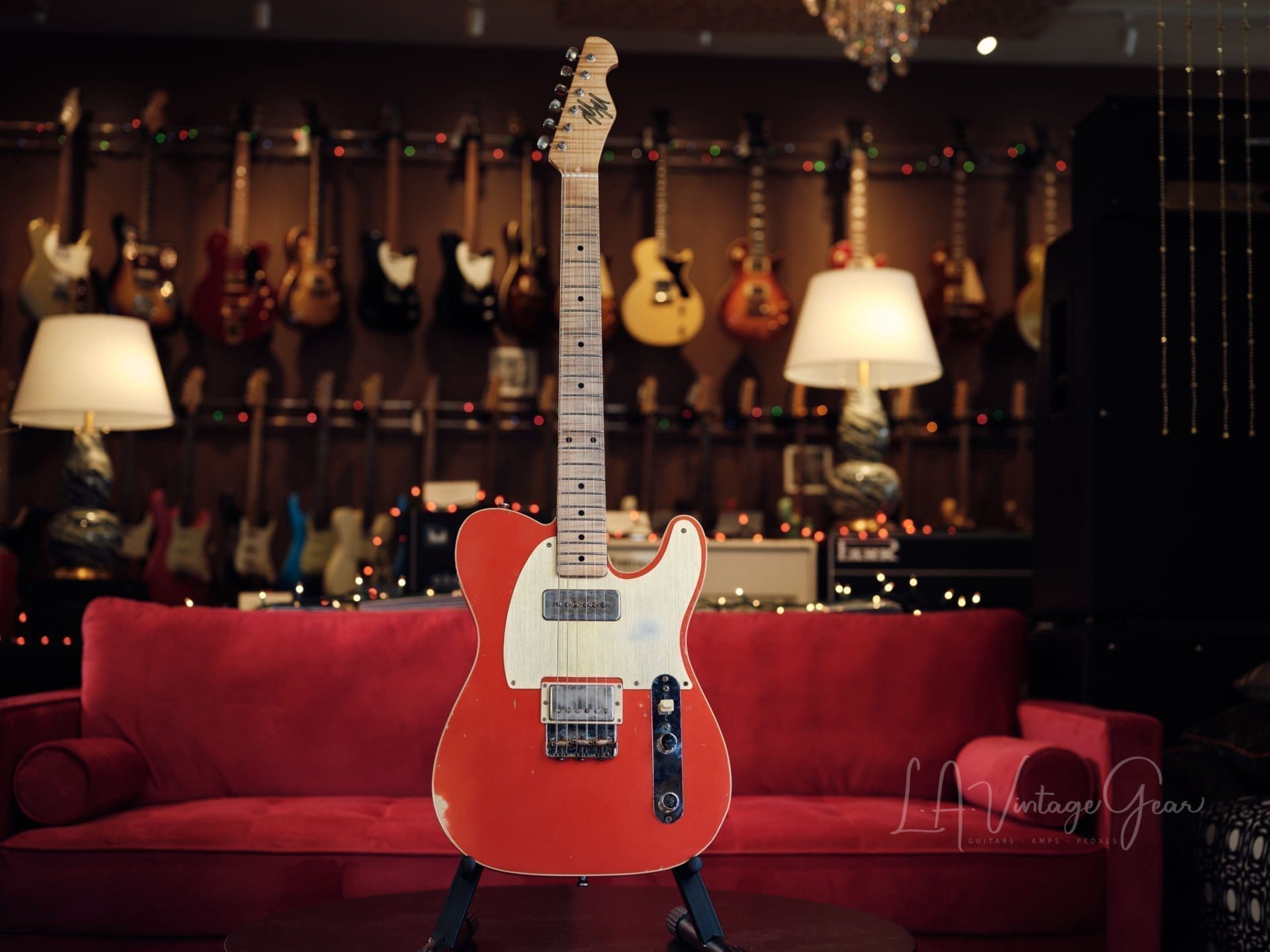 Mario Martin Model T Beast- Double Bound Electric Guitar - Candy Apple Red Finish & Paulownia Body! Light Relic!
