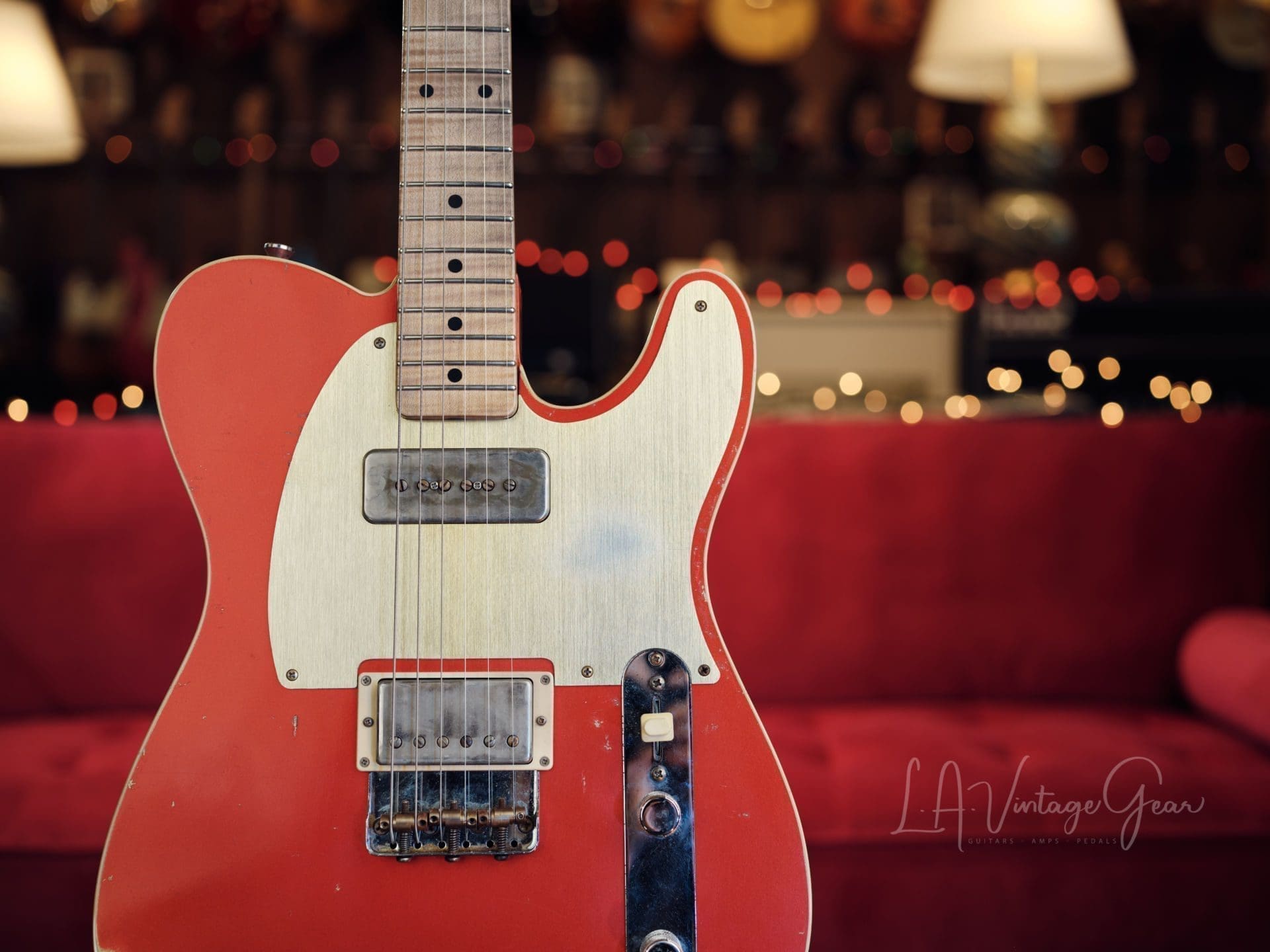 Mario Martin Model T Beast- Double Bound Electric Guitar - Candy Apple Red Finish & Paulownia Body! Light Relic! - Image 3