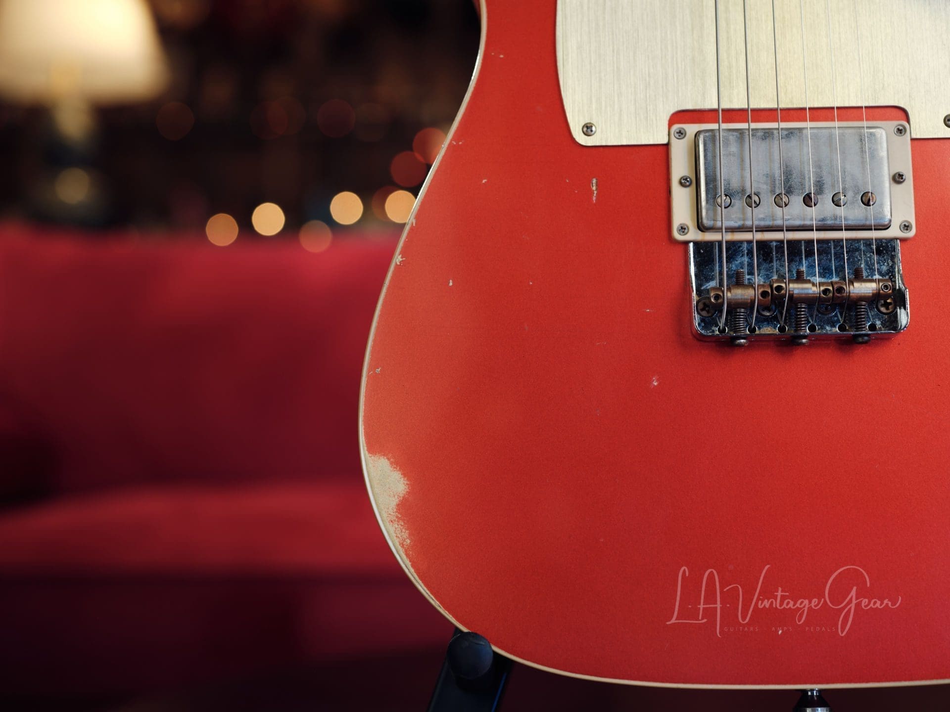 Mario Martin Model T Beast- Double Bound Electric Guitar - Candy Apple Red Finish & Paulownia Body! Light Relic! - Image 6