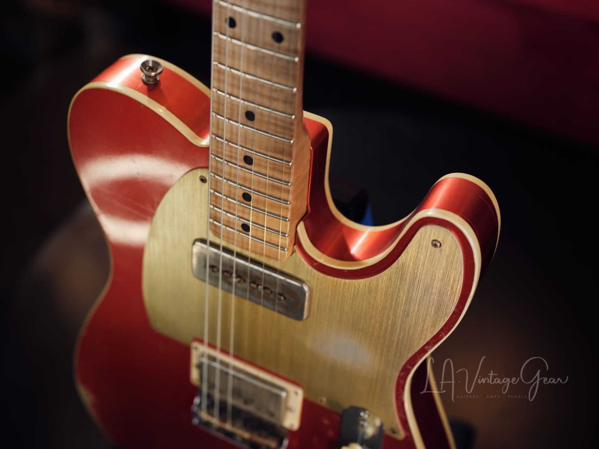 Mario Martin Model T Beast- Double Bound Electric Guitar - Candy Apple Red Finish & Paulownia Body! Light Relic! - Image 7