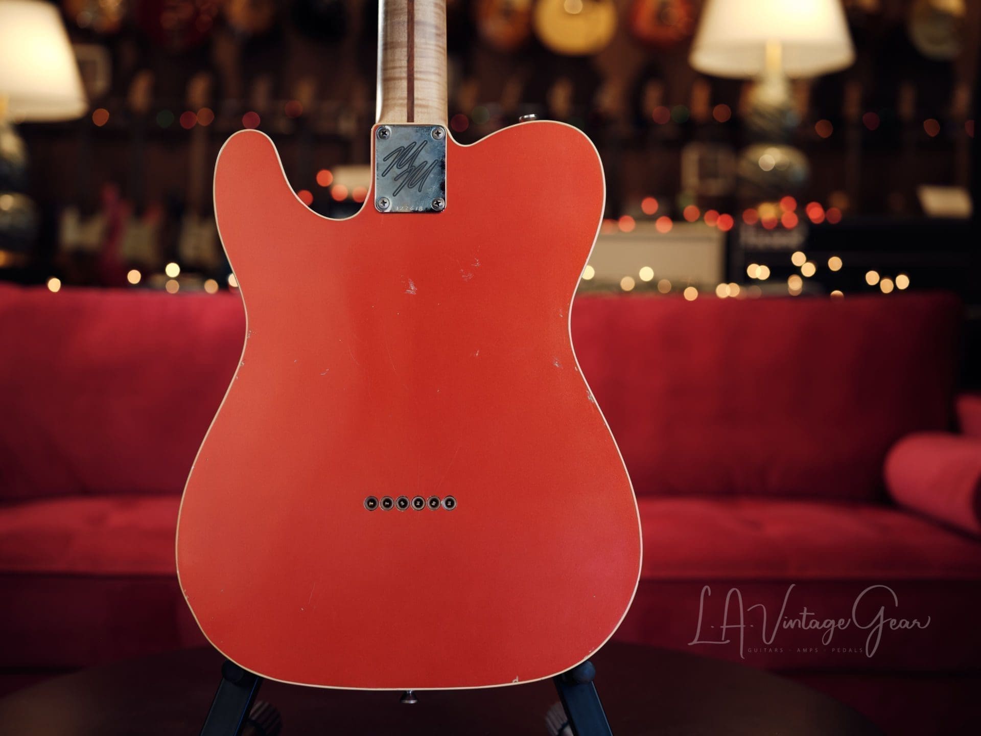 Mario Martin Model T Beast- Double Bound Electric Guitar - Candy Apple Red Finish & Paulownia Body! Light Relic! - Image 9