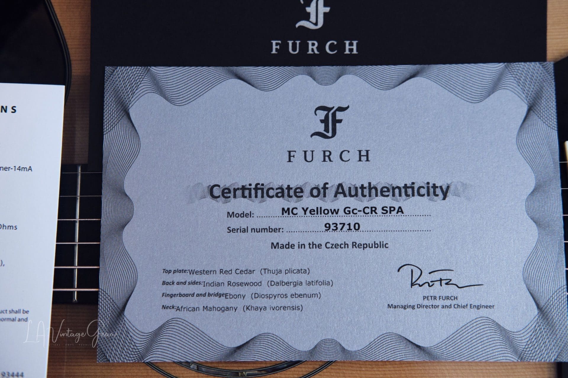 Furch 'Yellow Masters Choice' Acoustic Guitar with LR Baggs Pickup - GC-CR Model Cedar Top - MINT CONDITION! - Image 25