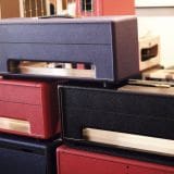 L.A. Vintage Gear Marshall Style Headshell – Black Tolex with Gold Piping- Brand New!