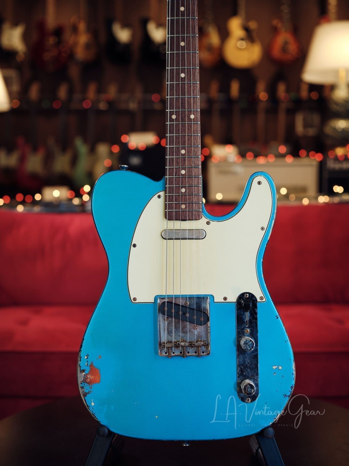 Mario Martin Model-T Electric Guitar - Lake Placid Blue over Sunburst Relic'd Finish - Brand New! - Image 2