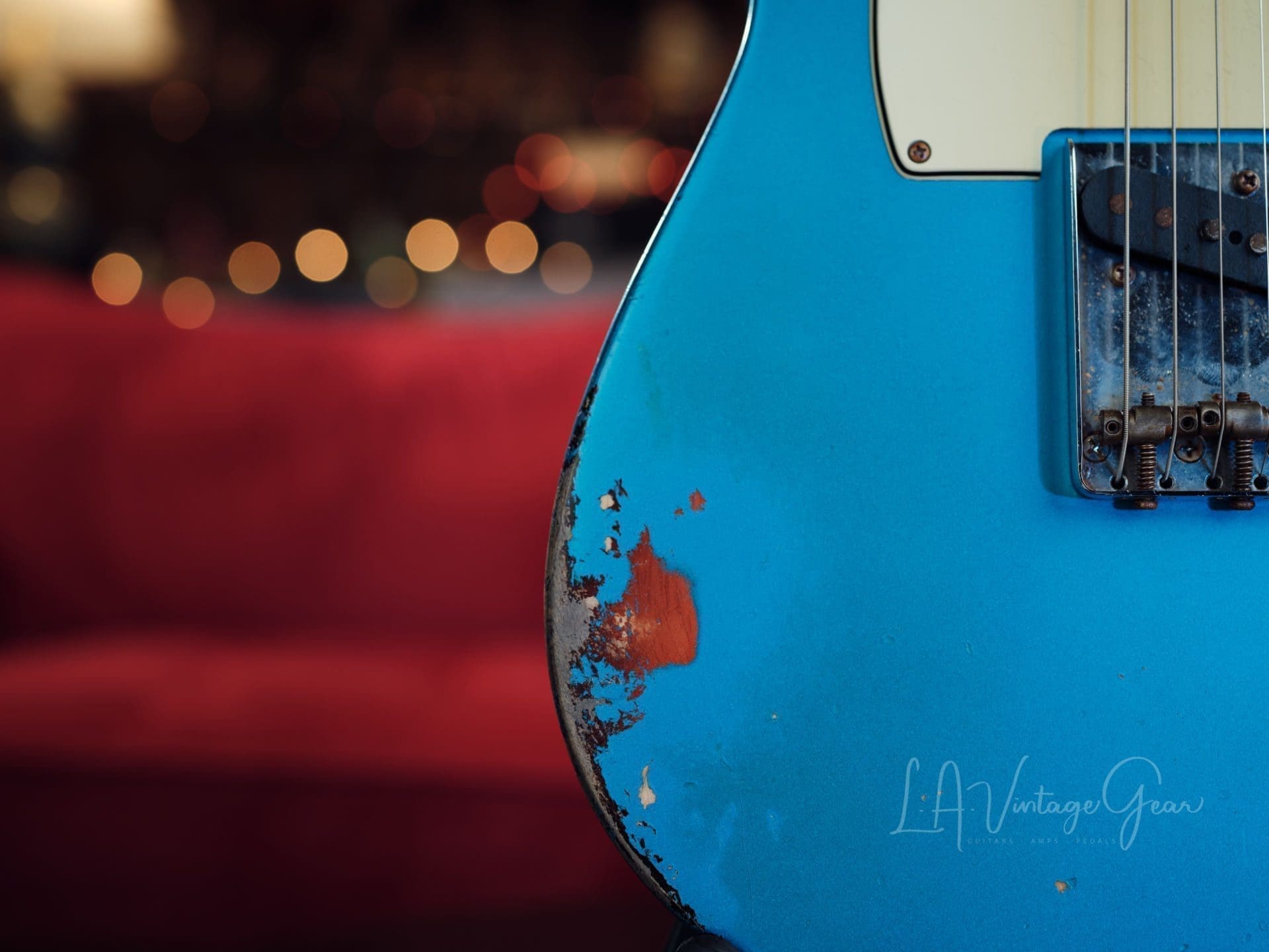 Mario Martin Model-T Electric Guitar - Lake Placid Blue over Sunburst Relic'd Finish - Brand New! - Image 4