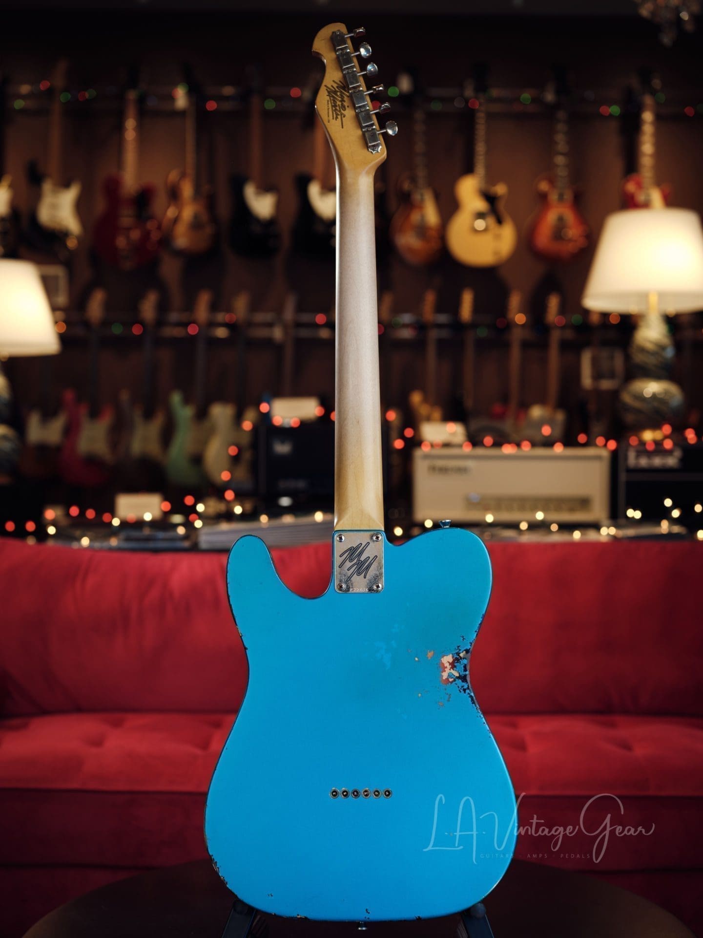 Mario Martin Model-T Electric Guitar - Lake Placid Blue over Sunburst Relic'd Finish - Brand New! - Image 5