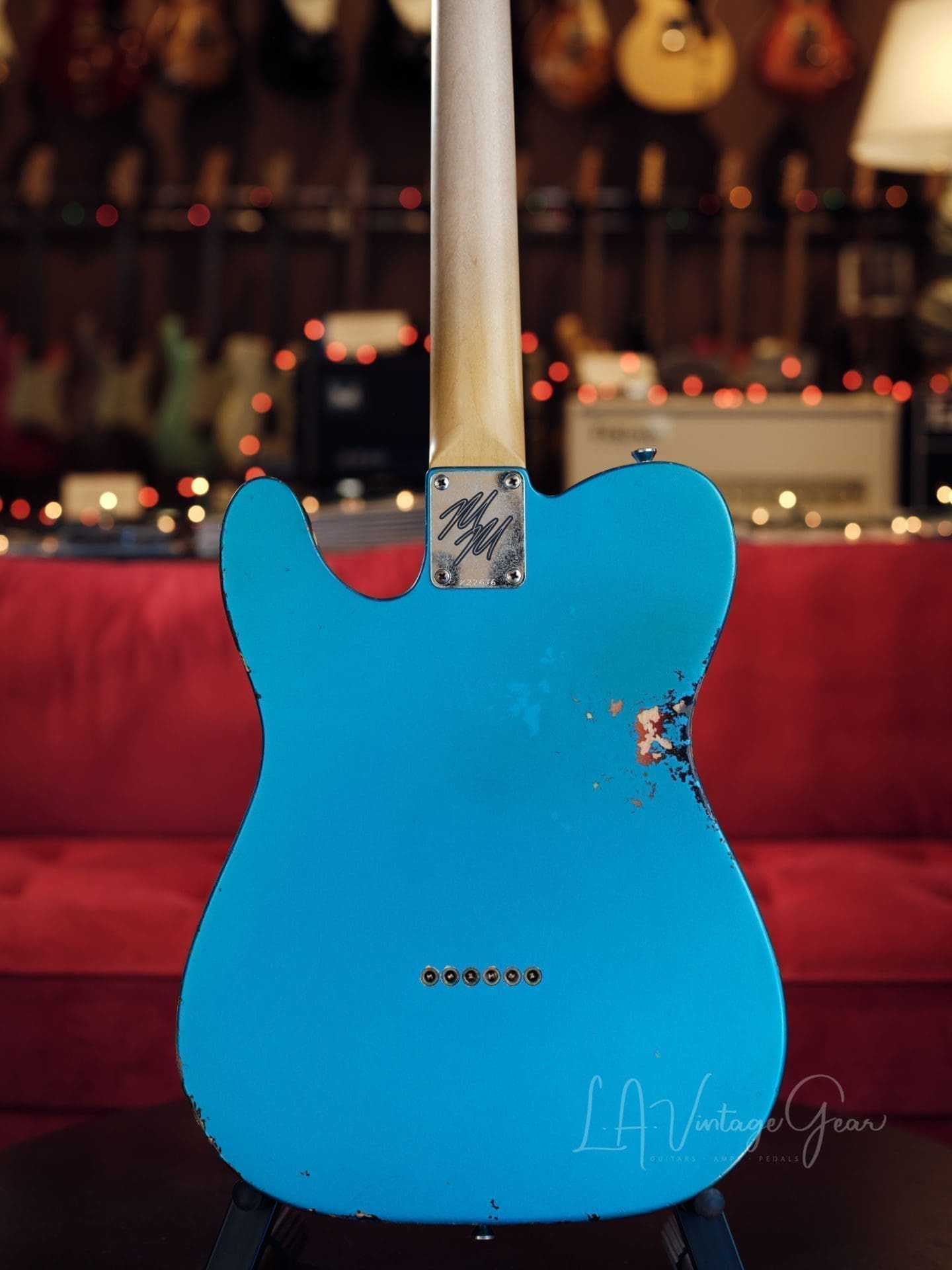 Mario Martin Model-T Electric Guitar - Lake Placid Blue over Sunburst Relic'd Finish - Brand New! - Image 6