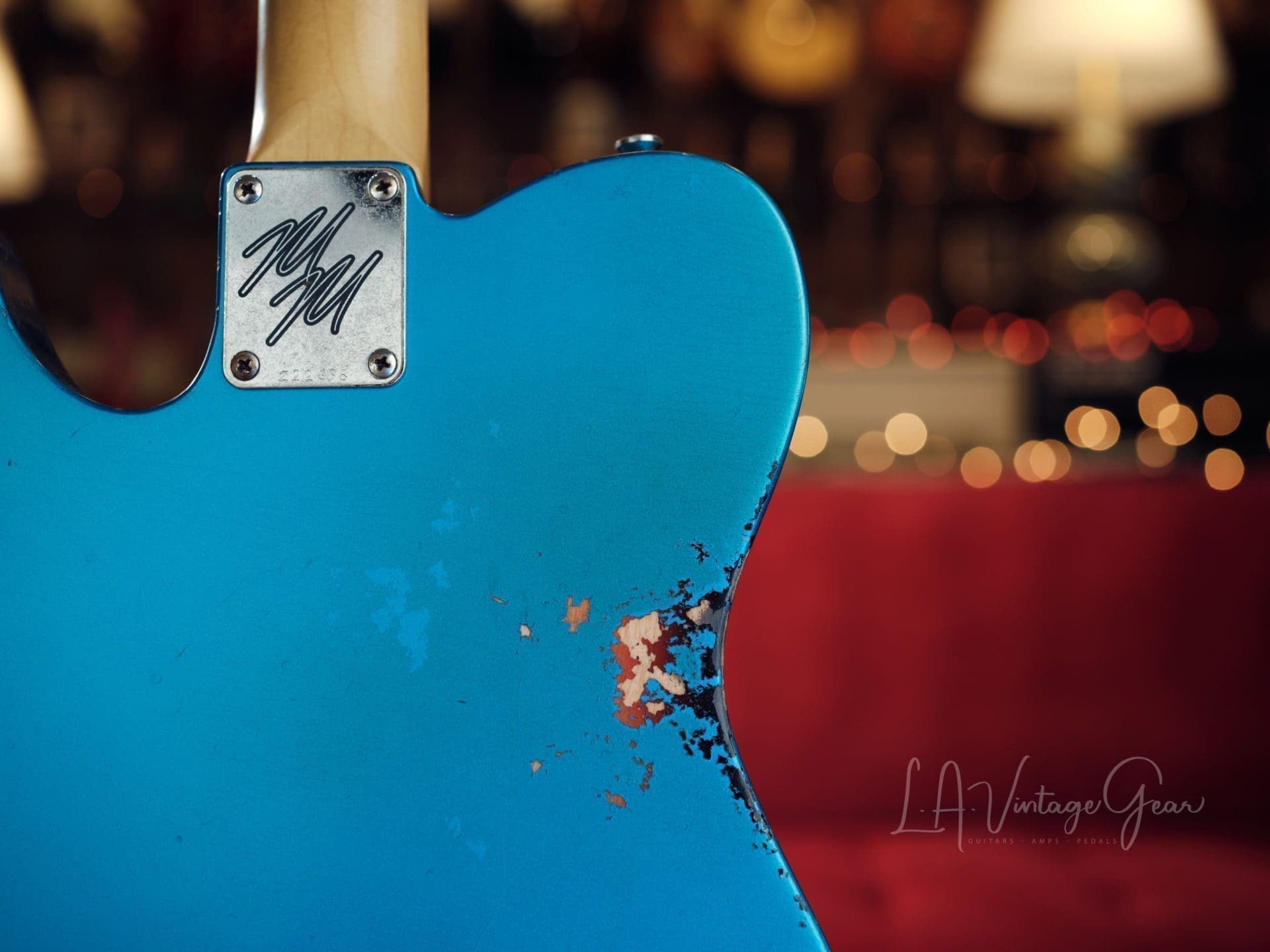 Mario Martin Model-T Electric Guitar - Lake Placid Blue over Sunburst Relic'd Finish - Brand New! - Image 7