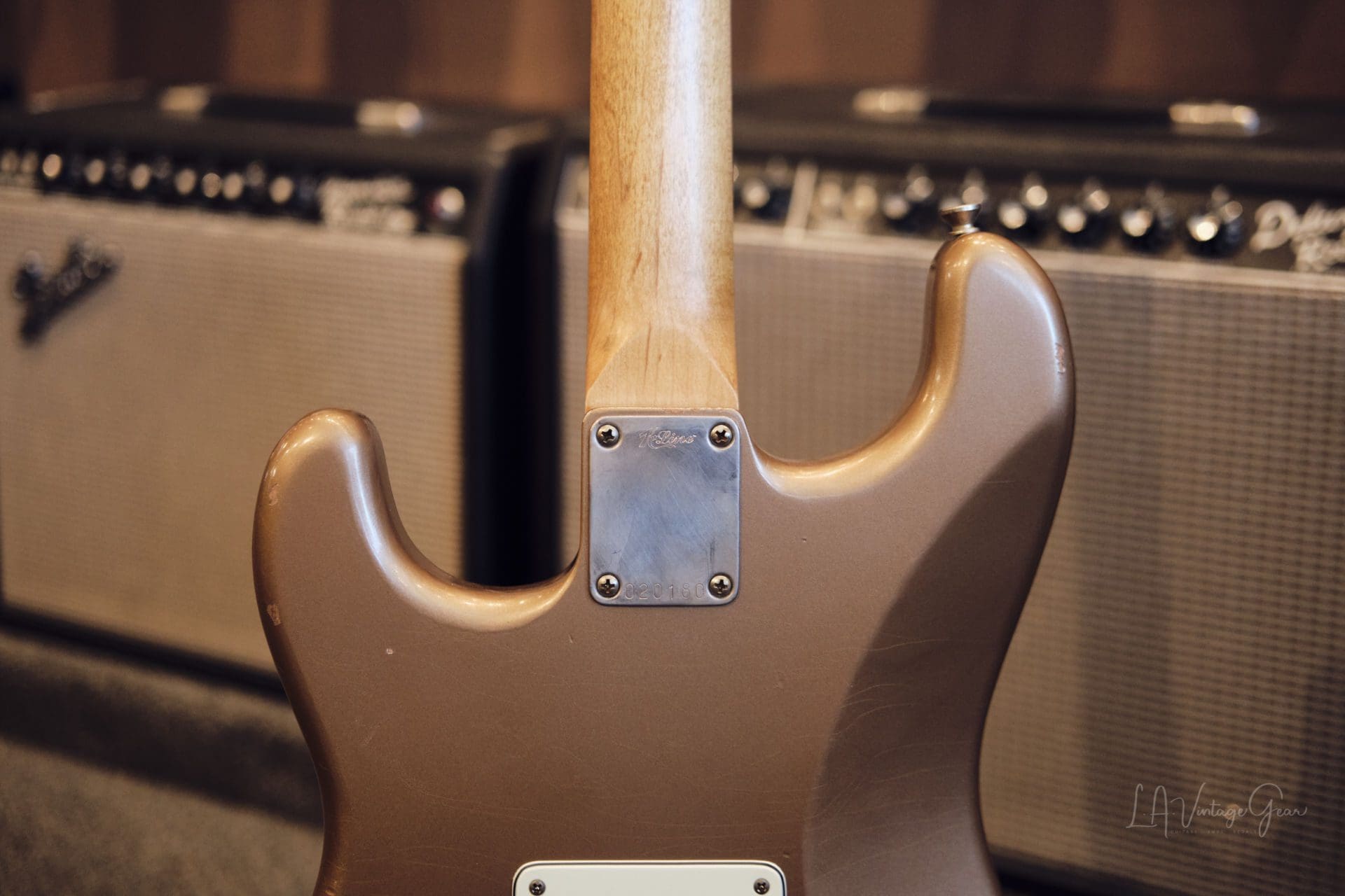 K-Line Springfield S-Style Electric Guitar-Lightly Relic'd Firemist Gold Finish #020180-Brand New! - Image 13