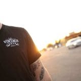 Men’s V-Neck T-Shirt with Front Logo – Medium