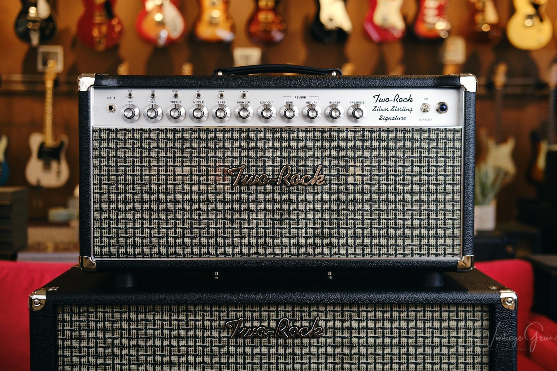 Two Rock Silver Sterling 150 Watt Head & 2x12 Cab-Black Tolex Finish & Marshall Style Grill & Covers! - Image 2