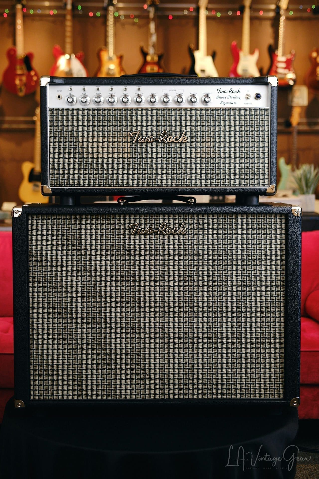 Two Rock Silver Sterling 150 Watt Head & 2x12 Cab-Black Tolex Finish & Marshall Style Grill & Covers!
