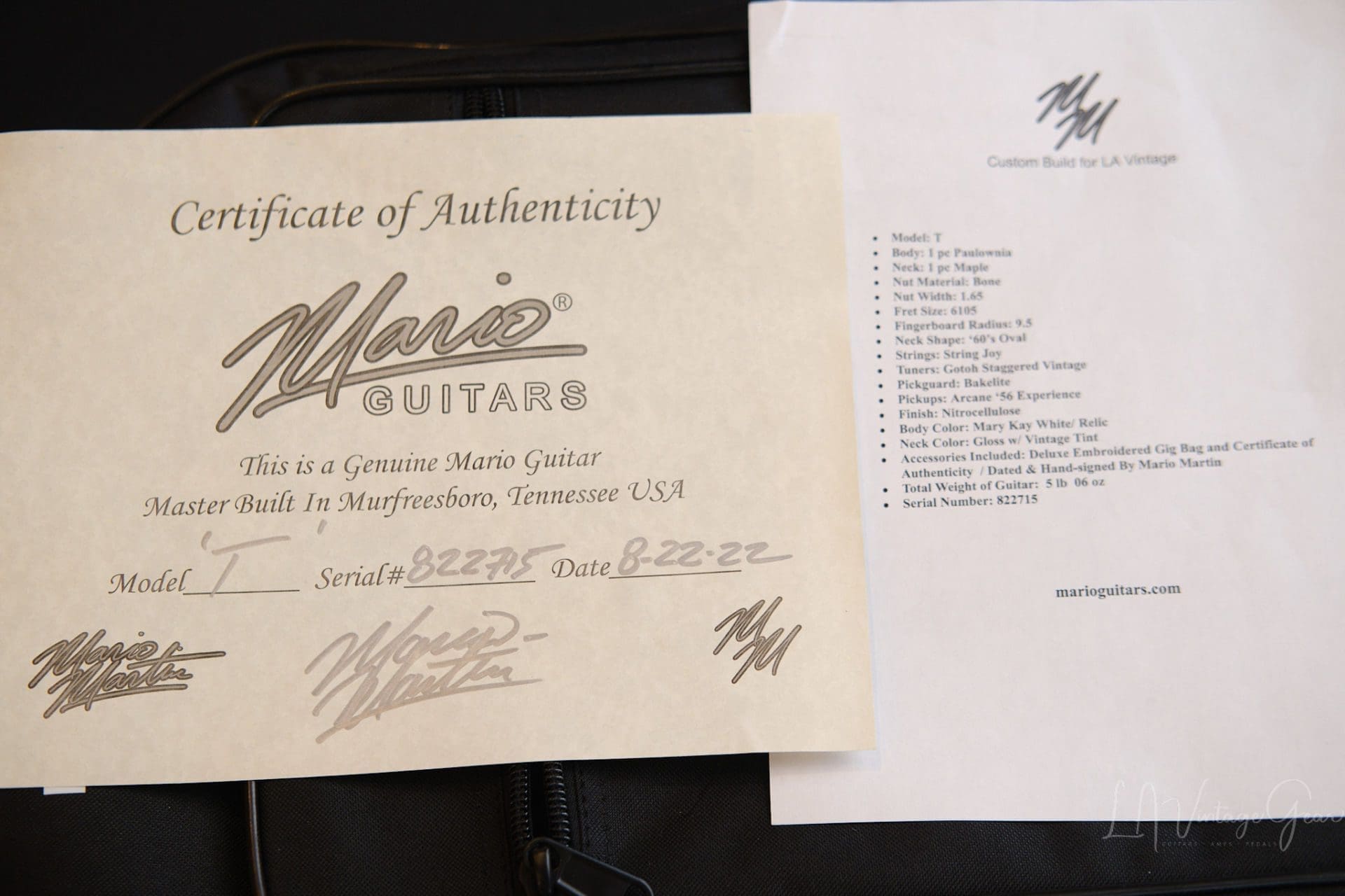 Mario Martin Model T Lightly Relic'd Electric Guitar-Mary Kay Finish & Arcane Pickups! Brand New! - Image 17