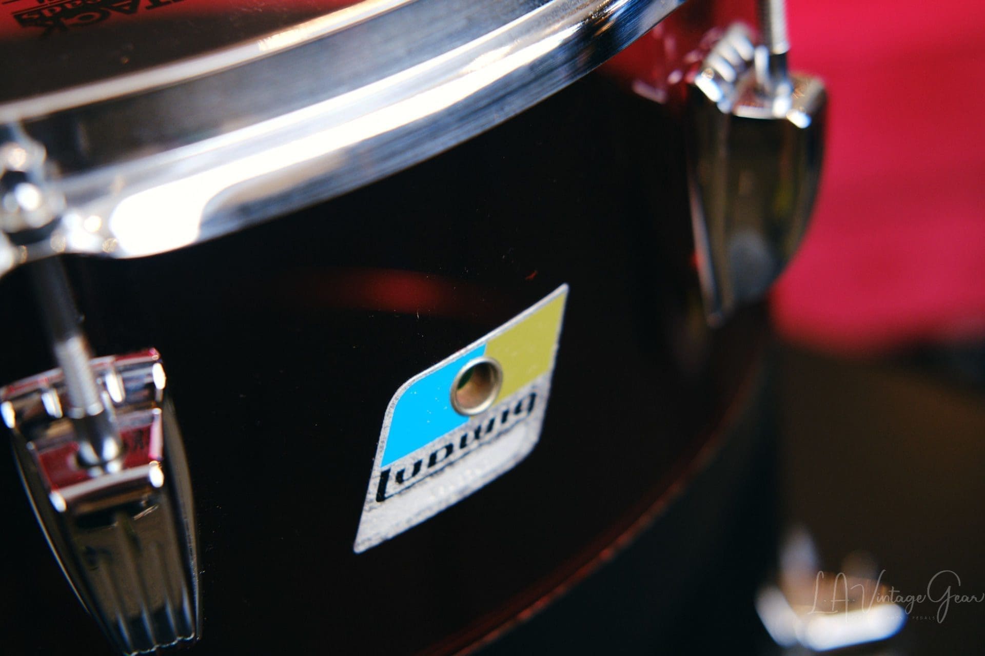 1970's Ludwig Vistalite Tri-Band Green, Black, and Red Drum Kit 22/12/13/16 - Think The Wailers ! - Image 9