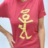 “Sinning Saint” Unisex Red T-Shirt by Will Lee – Size Large – All tees available in other sizes