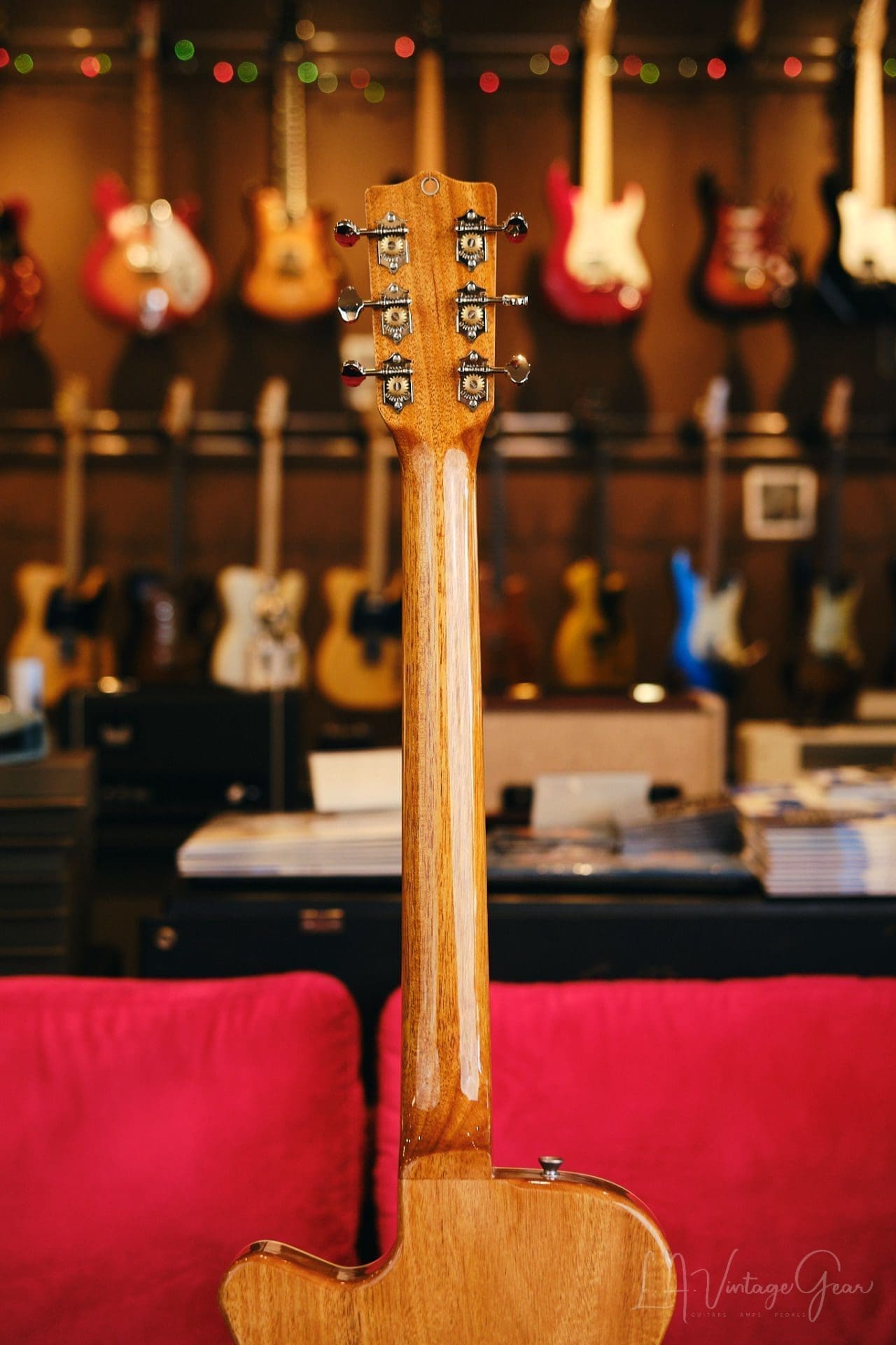 Grez Mendocino Natural Single Cut Electric Guitar - Solid Old Growth Redwood Top & Lollar Pickups - Image 12