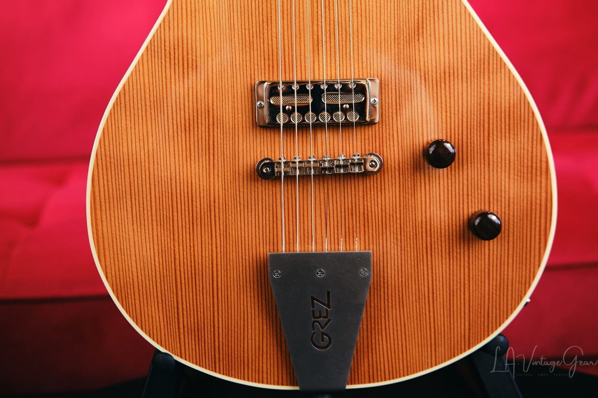 Grez Mendocino Natural Single Cut Electric Guitar - Solid Old Growth Redwood Top & Lollar Pickups - Image 5