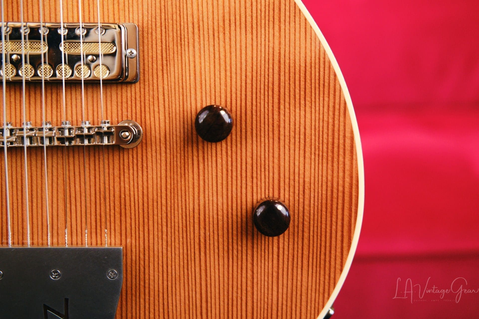 Grez Mendocino Natural Single Cut Electric Guitar - Solid Old Growth Redwood Top & Lollar Pickups - Image 6