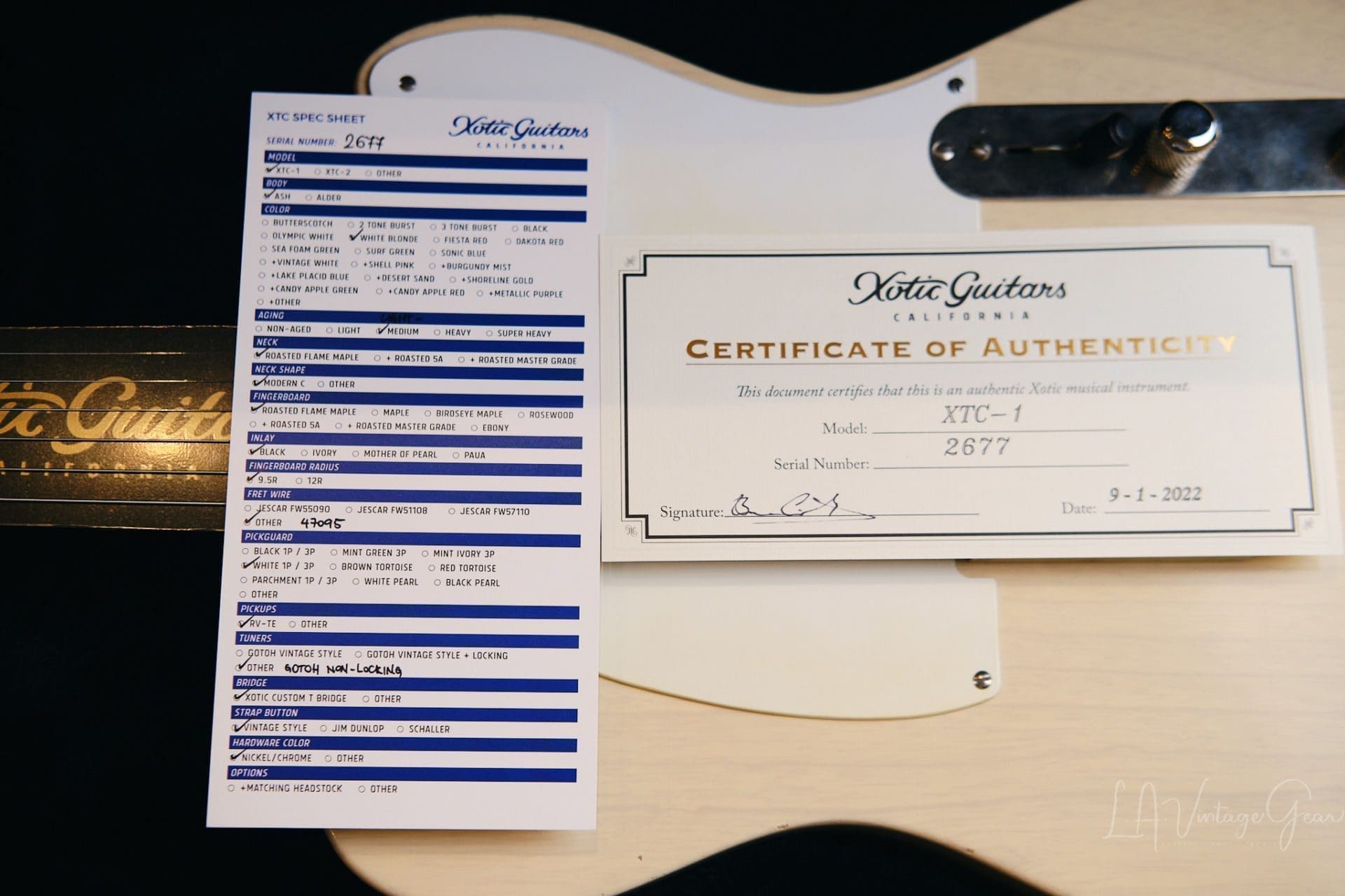 Xotic XTC1 T-Style Electric Guitar-White Blonde Finish & Maple Fingerboard- SKB Case - Brand New ! - Image 16