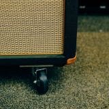 Mesa Boogie 4×12 Straight Guitar Speaker Cabinet-Emerald Green & Tan Grill with Leather Corners, Celestion Vintage 30 Speakers