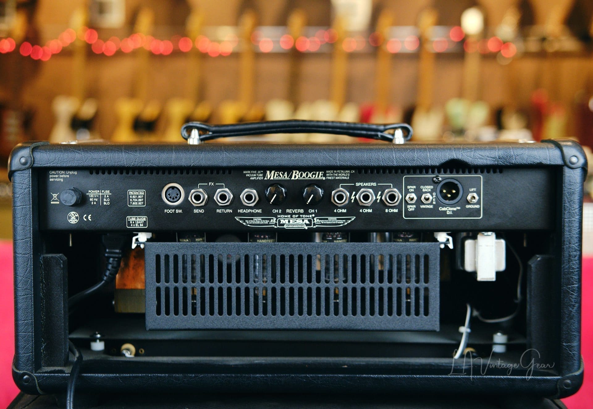 Mesa Boogie Mark V 35W Head-Black Tolex Finish with Rackmount, Footswitch, & Cover-Mint Condition! - Image 11