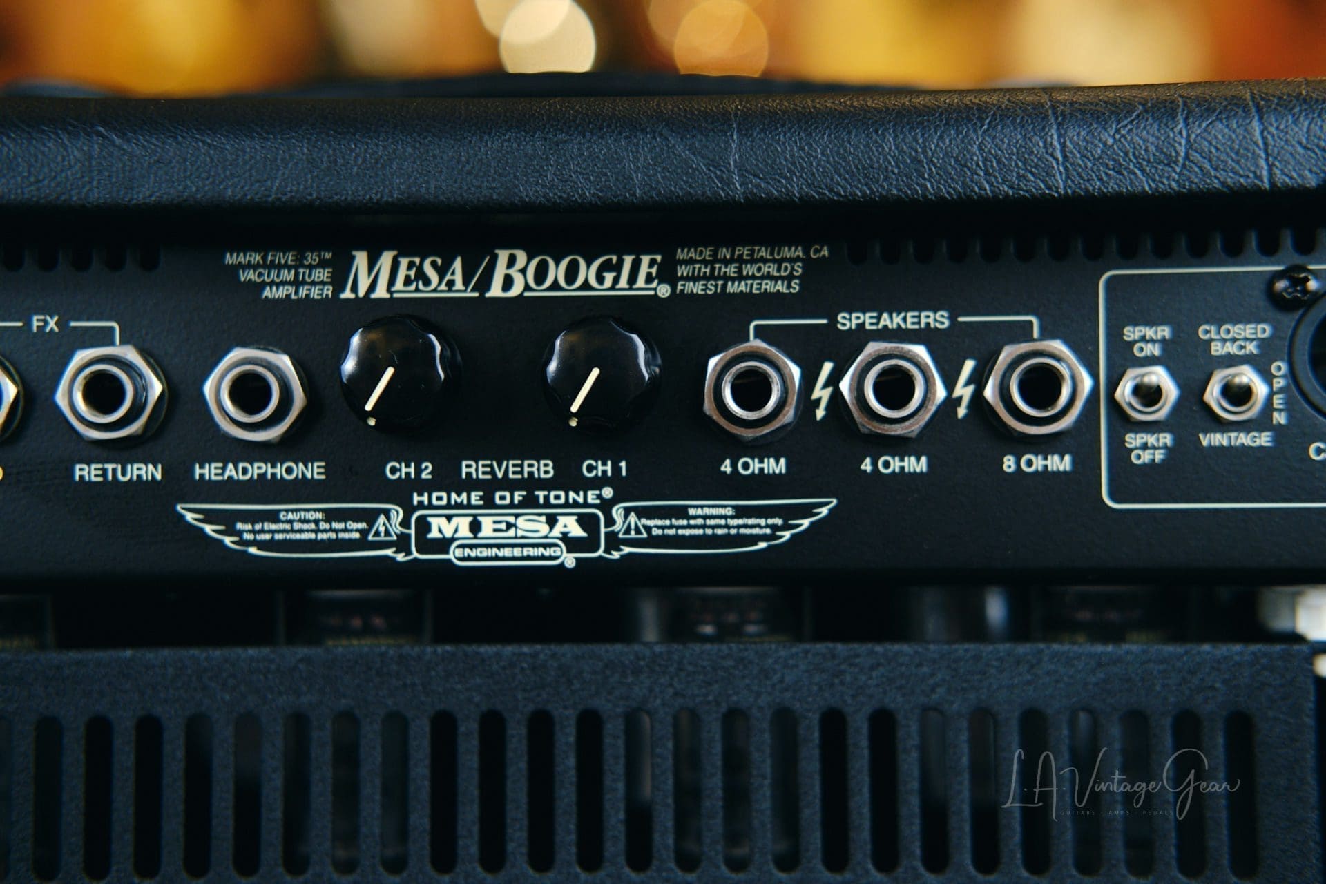 Mesa Boogie Mark V 35W Head-Black Tolex Finish with Rackmount, Footswitch, & Cover-Mint Condition! - Image 13